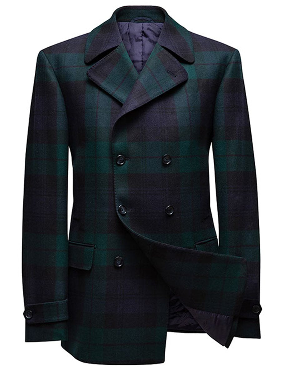 【24 hour shipping out】 Vintage Plaid Double Breasted Overcoat