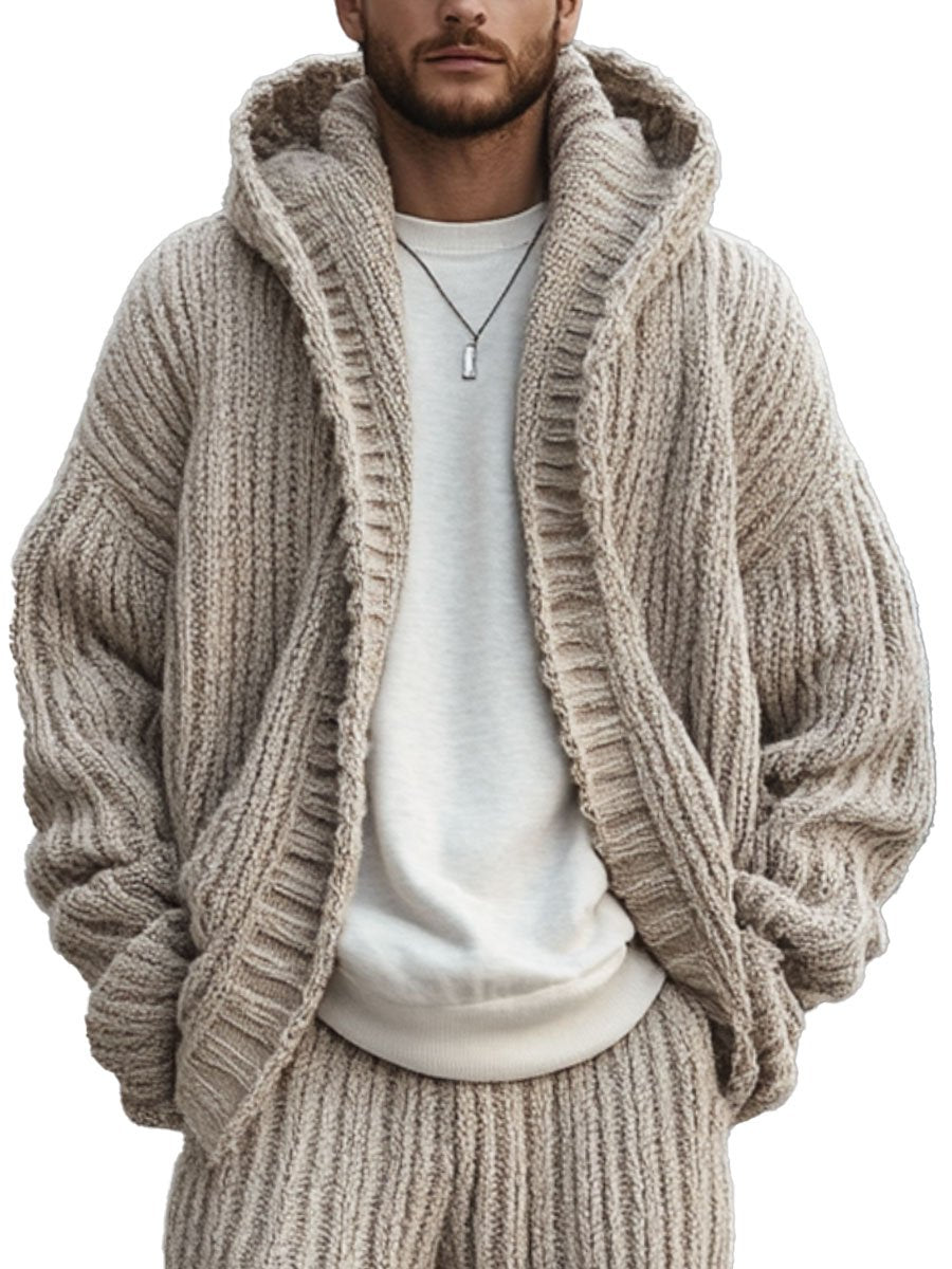 【24 hour shipping out】 Hooded Chunky Knit Cardigan